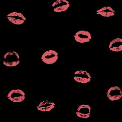 Poster With Red Female Lips