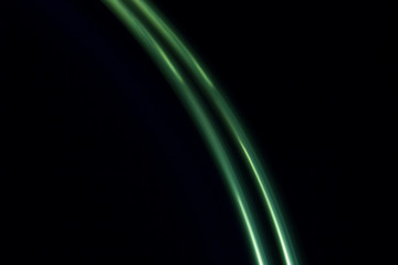 green  light lines on a black background