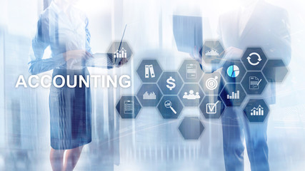 Accounting, Business and finance concept on virtual screen.