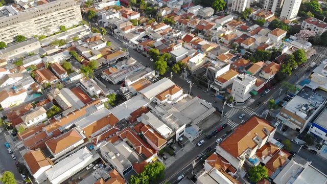 Top Aerial View Of Housing In Brazil City - Forwards 