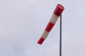 A windsock indicating the speed and the direction of the wind
