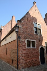 Fototapeta na wymiar Brick house at Beguinage of Leuven, Belgium