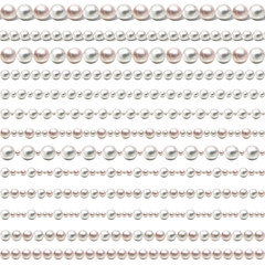 Glamour seamless Borders on white Background. Vector.