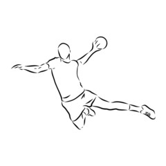 Handball player sketch