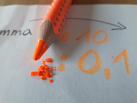 Mathematik, &Uuml;bung f&uuml;r die Schularbeit, Stift bricht ab 