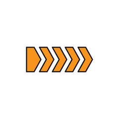 arrow icon vector trendy flat design