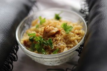 rice with prawn