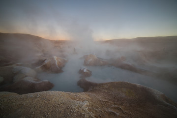 The gaysers of the Bolivian plateau