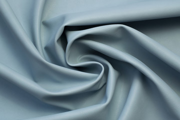 Plakat blue artificial leather with waves and folds on PVC base