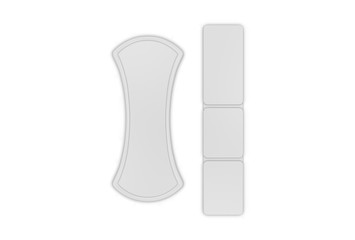 Multi Purpose  Gel Pad for cell phone Holder for branding. 3d render illustration.