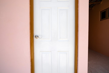 Door handle. Closeup outdoors