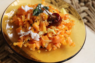 Carrot fry with coconut