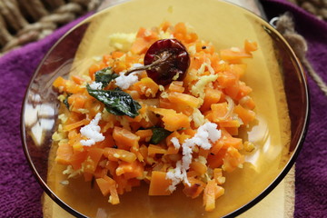 Carrot fry with coconut