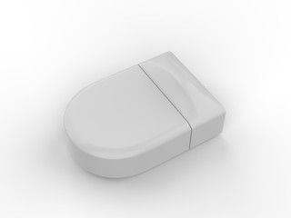 Blank mini pen drive for promotional branding. 3d render illustration.
