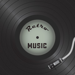 Retro vinyl disk. Gramophone Vinyl record