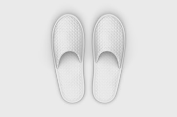 Cotton Cloth Spa Slipper For Branding. 3d render illustration.