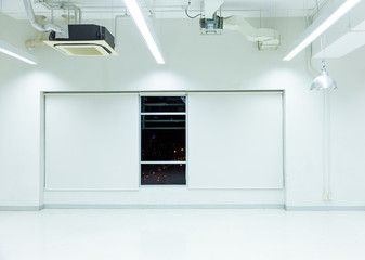Interior of modern bright space office room with air conditioning