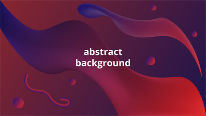 Red abstract background, with fluid shape , red and dark blue gradient color composition.