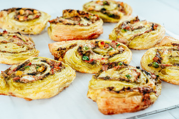 Green Pesto Pizza Swirl Wheels