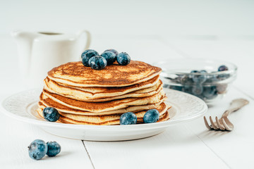 Blueberry And Ricotta American Pancakes