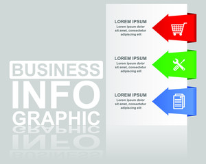Infographic vector template for presentation, chart, diagram, graph, business and technology concept with 3 options
