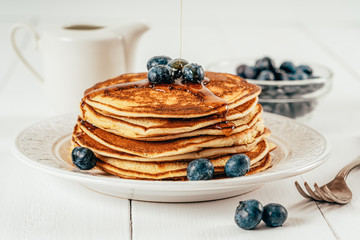 Blueberry And Ricotta American Pancakes