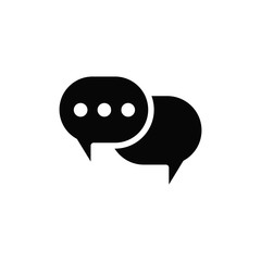 bubble speak icon trendy flat design 