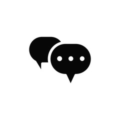 bubble speak icon trendy flat design 