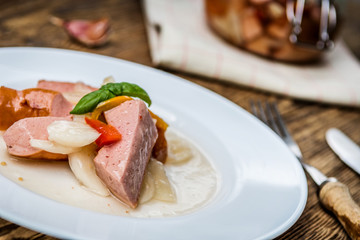 Czech pickled sausages