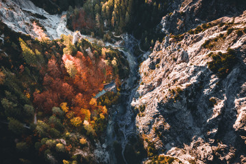 Autumn River in Valley Oetschergraben Austria, Lower Austria, Oetscher Mariazell, Oetscher valley