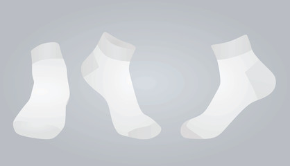 White socks. vector illustration