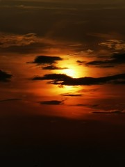 sunset over the sea