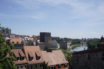 Fototapeta na wymiar View over Zgorzelec and the Nysa river from Gorlitz