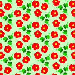 Red flower pattern vector illustration