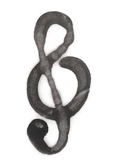 Obraz premium Spray stain, clef music symbols isolated on white