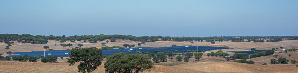 electric power, solar panels or panels installed in the field