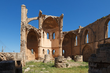 Ruins of the St George of the Greeks Church. Famagusta, Cyprus - obrazy, fototapety, plakaty