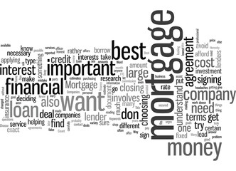 How To Choose The Best Mortgage