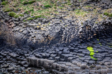 rock formations at Staffa island in Scotland