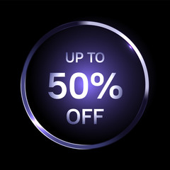 Special Offer Sale Poster Metal Round Frame Button