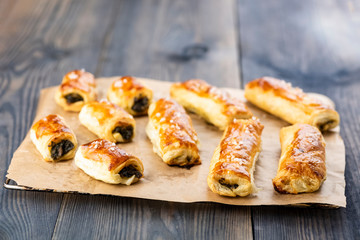 Puff pastry patties with spinach