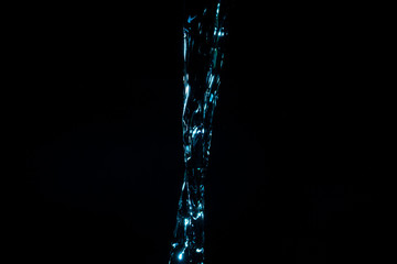 Fototapeta na wymiar Splashes of water on a black background