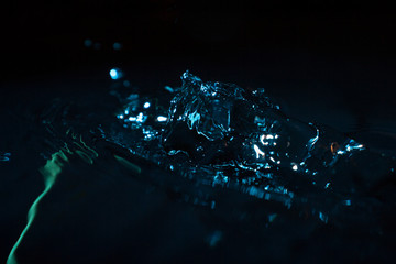 water splashes on a dark background