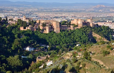 Fototapeta premium Diferentes vistas de la Alhambra de Granada, desde el Sacromonte