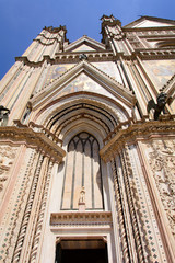 detail of the cathedral in Orvieto Umbria Italy