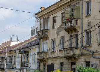 old buildings of the city of Chisinau, the capital of the Republic of Moldova