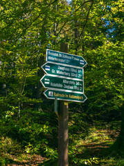Wanderwegweiser in der Sächsischen Schweiz