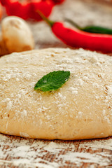 Ingredients for a healthy pizza