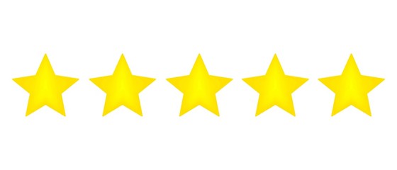 Five stars icon Vector on a white background