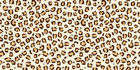 Leopard seamless print pattern animal vector skin texture, leopard or jaguar pattern © kolonko